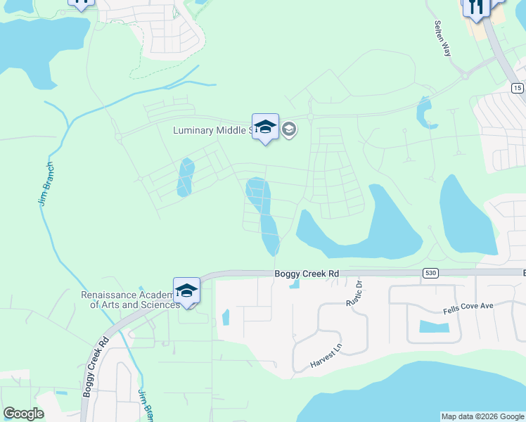 map of restaurants, bars, coffee shops, grocery stores, and more near 4558 Boggy Creek Road in Kissimmee