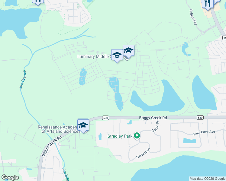 map of restaurants, bars, coffee shops, grocery stores, and more near 4558 Boggy Creek Road in Kissimmee