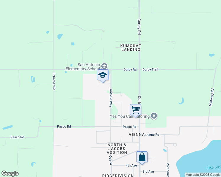 map of restaurants, bars, coffee shops, grocery stores, and more near 13315 Antonio Way in Dade City