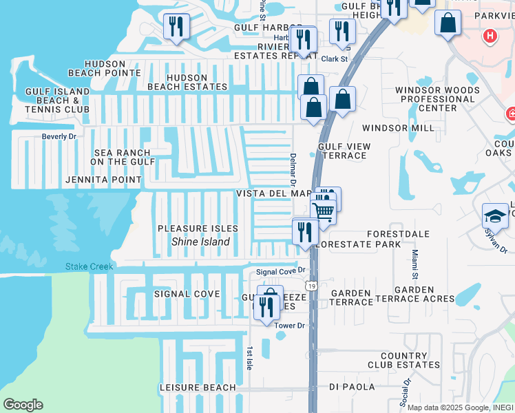 map of restaurants, bars, coffee shops, grocery stores, and more near 6701 Osprey Lane in Hudson