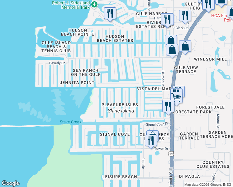map of restaurants, bars, coffee shops, grocery stores, and more near 13433 Susan Drive in Hudson