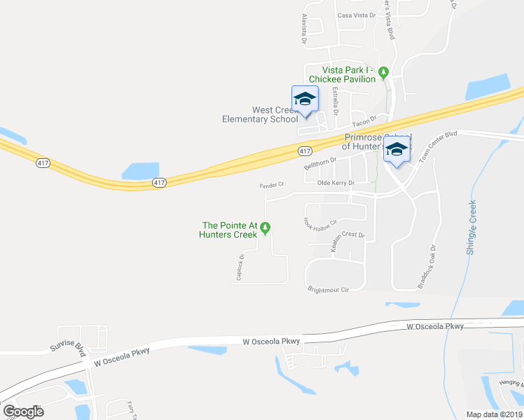 map of restaurants, bars, coffee shops, grocery stores, and more near 14644 Trapper Road in Orlando