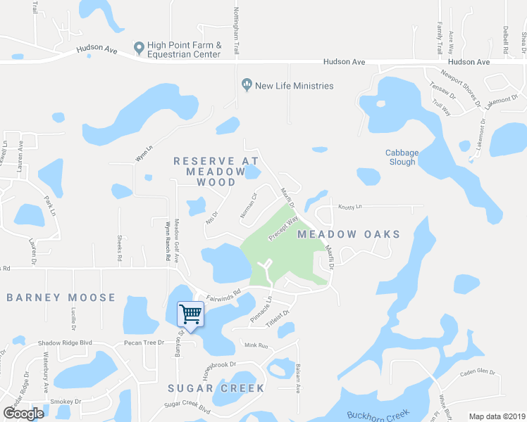 map of restaurants, bars, coffee shops, grocery stores, and more near 13507 Norman Circle in Hudson