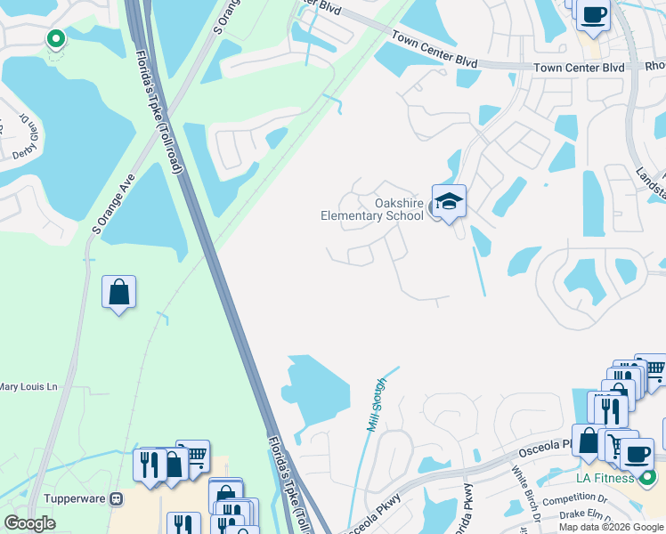 map of restaurants, bars, coffee shops, grocery stores, and more near 938 Girard Drive in Orlando