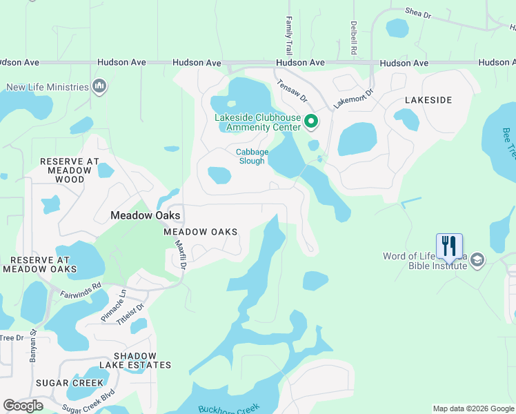 map of restaurants, bars, coffee shops, grocery stores, and more near 13433 Oscar Court in Hudson