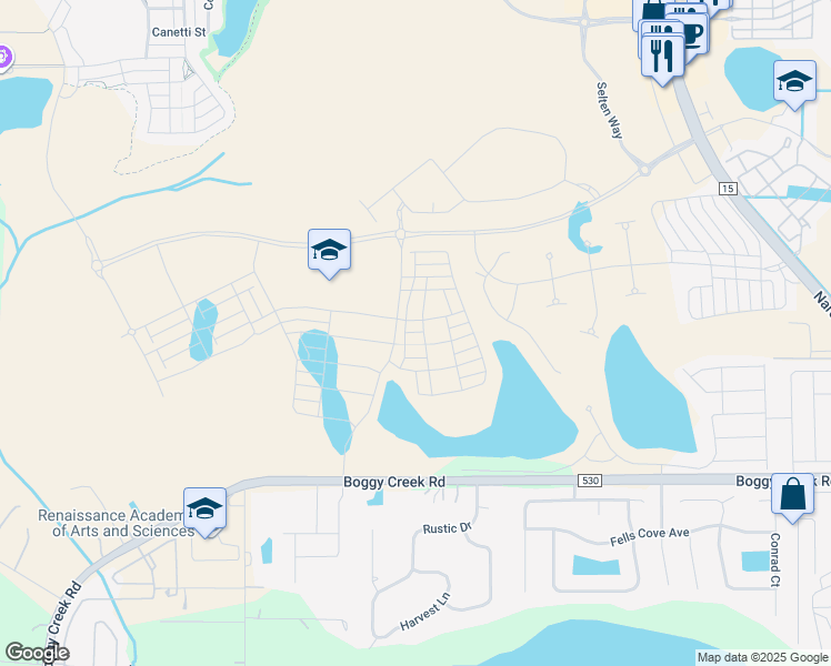 map of restaurants, bars, coffee shops, grocery stores, and more near 4674-4690 Boggy Creek Rd in Kissimmee