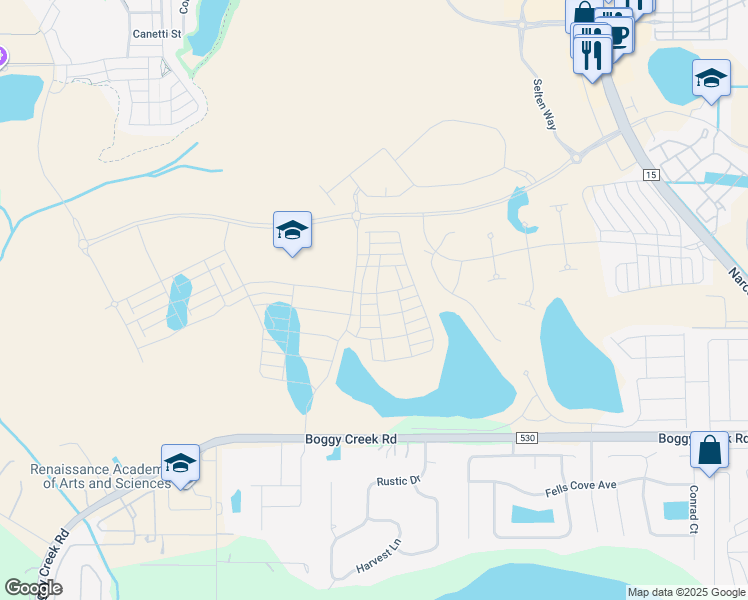 map of restaurants, bars, coffee shops, grocery stores, and more near 4674-4690 Boggy Creek Rd in Kissimmee