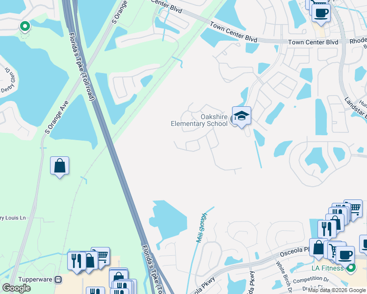 map of restaurants, bars, coffee shops, grocery stores, and more near 938 Girard Drive in Orlando
