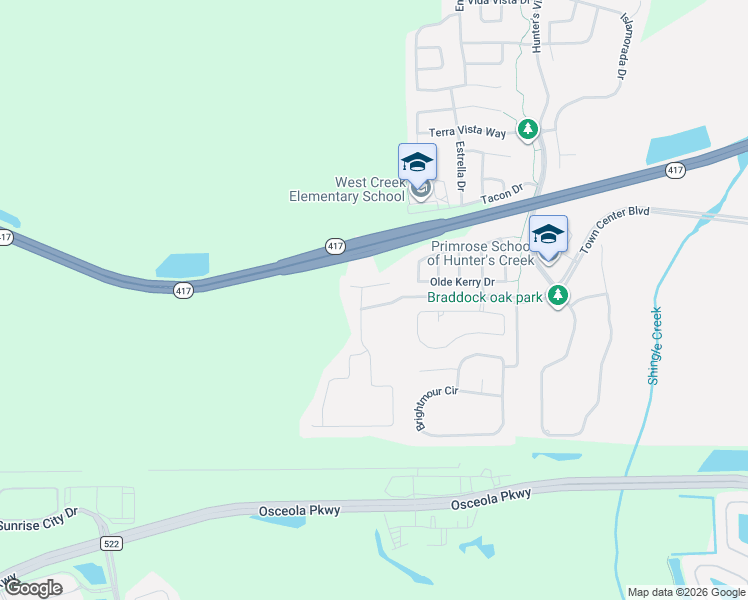 map of restaurants, bars, coffee shops, grocery stores, and more near 14645 Trapper Road in Orlando
