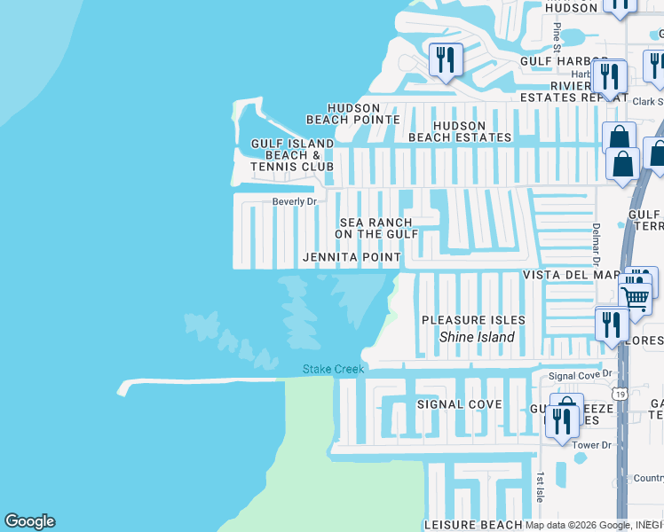 map of restaurants, bars, coffee shops, grocery stores, and more near 13510 Veronica Drive in Hudson