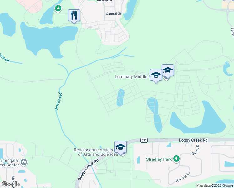 map of restaurants, bars, coffee shops, grocery stores, and more near 13870 Narcoossee Road in Orlando