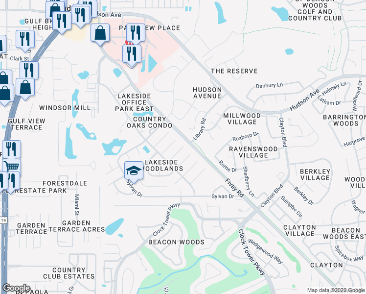 map of restaurants, bars, coffee shops, grocery stores, and more near 7898 Snapping Turtle Court in Hudson