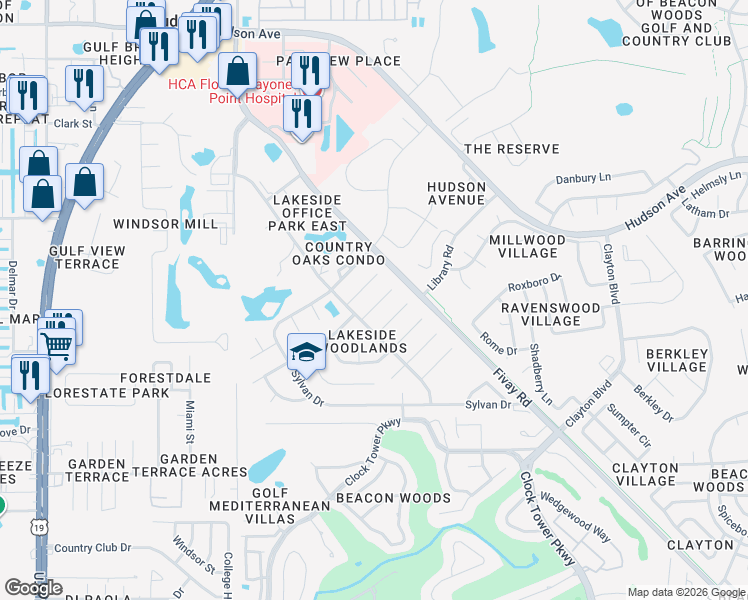 map of restaurants, bars, coffee shops, grocery stores, and more near 7807 Duck Pond Court in Hudson