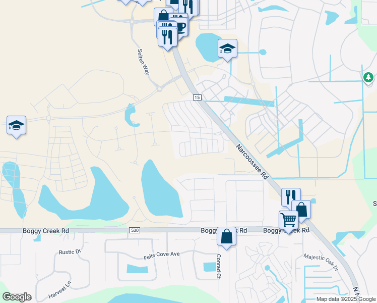 map of restaurants, bars, coffee shops, grocery stores, and more near 10316 shive island court in Orlando
