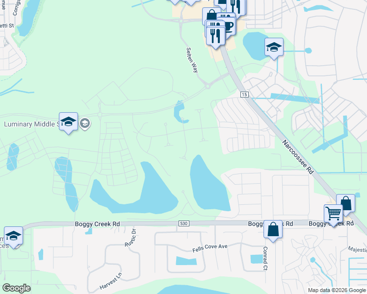 map of restaurants, bars, coffee shops, grocery stores, and more near 13712 Haulover Beach Ln in Orlando