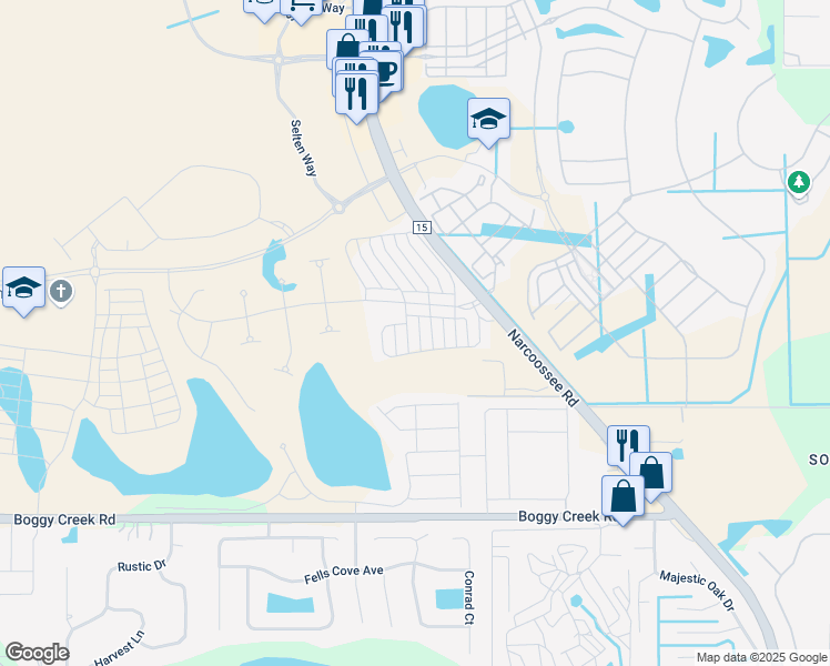 map of restaurants, bars, coffee shops, grocery stores, and more near 10316 shive island court in Orlando