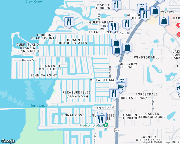 map of restaurants, bars, coffee shops, grocery stores, and more near 13535 Frances Avenue in Hudson
