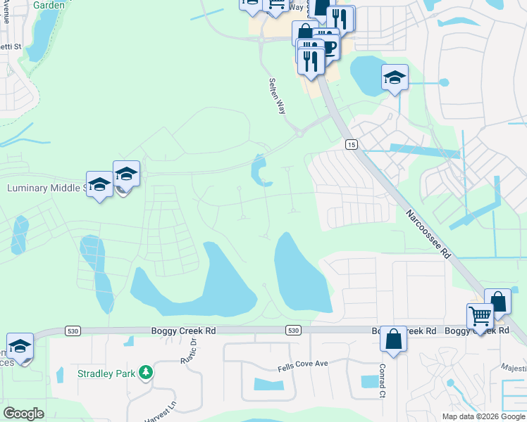 map of restaurants, bars, coffee shops, grocery stores, and more near 13712 Haulover Beach Ln in Orlando