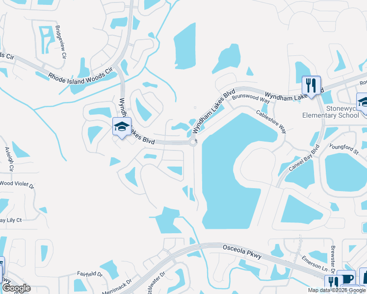 map of restaurants, bars, coffee shops, grocery stores, and more near 2101 Cedar Garden Drive in Orlando