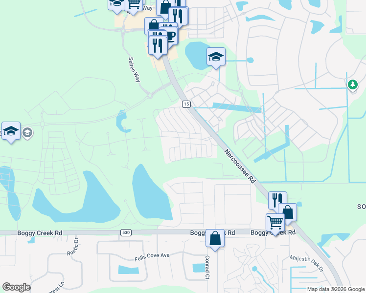map of restaurants, bars, coffee shops, grocery stores, and more near 10316 shive island court in Orlando