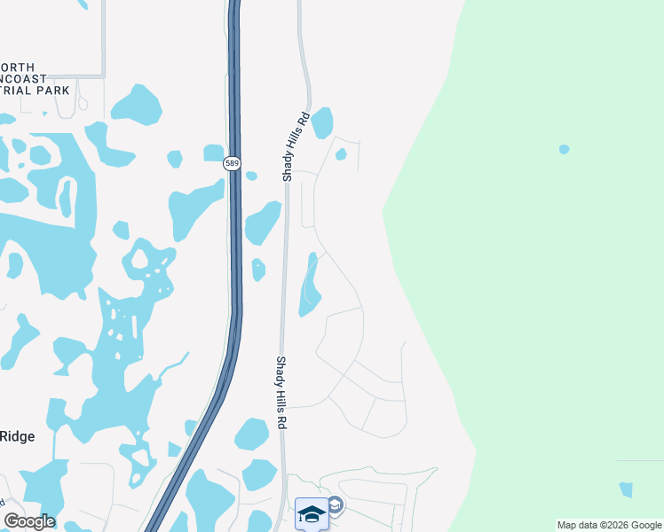 map of restaurants, bars, coffee shops, grocery stores, and more near 13639 Canyon Ridge Road in Shady Hills