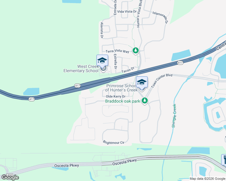 map of restaurants, bars, coffee shops, grocery stores, and more near 14327 Cheverleigh Drive in Orlando