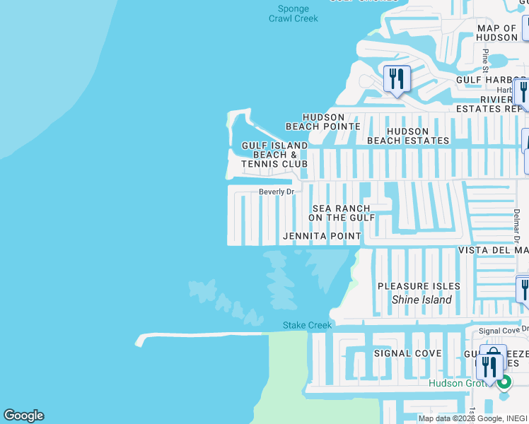 map of restaurants, bars, coffee shops, grocery stores, and more near 13535 Stacey Drive in Hudson