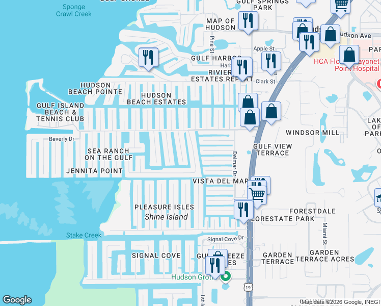 map of restaurants, bars, coffee shops, grocery stores, and more near 13636 Frances Avenue in Hudson
