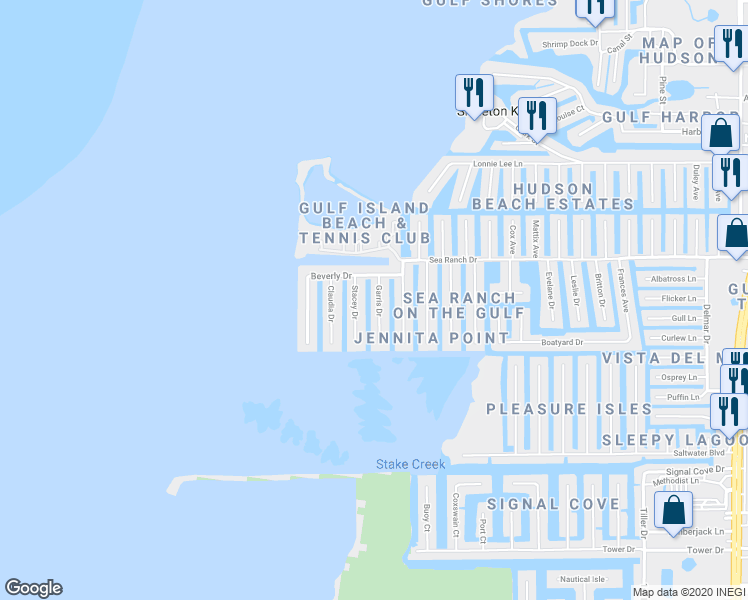 map of restaurants, bars, coffee shops, grocery stores, and more near 13621 Garris Drive in Hudson