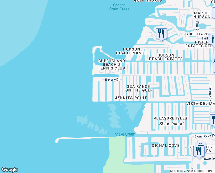 map of restaurants, bars, coffee shops, grocery stores, and more near 13621 Stacey Drive in Hudson