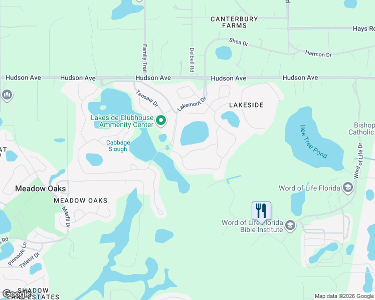 map of restaurants, bars, coffee shops, grocery stores, and more near 13987 Weddington Terrace in Hudson