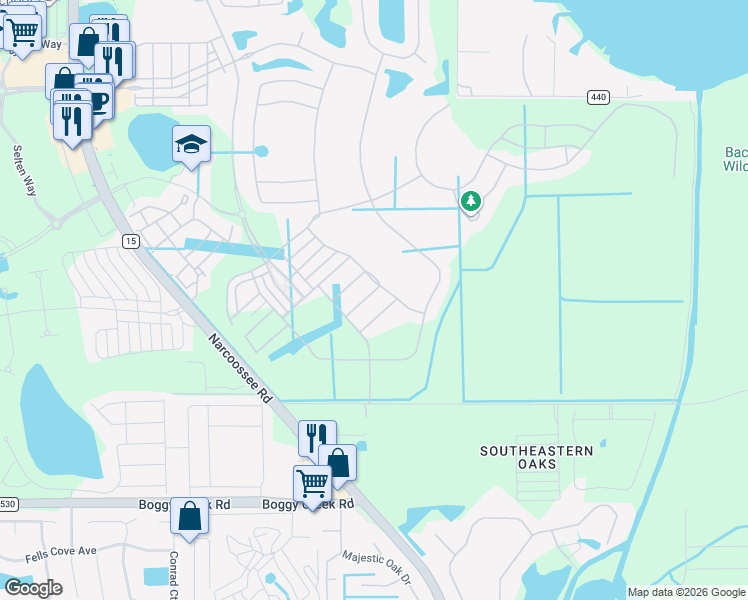 map of restaurants, bars, coffee shops, grocery stores, and more near 13162 Stanthorne Avenue in Orlando
