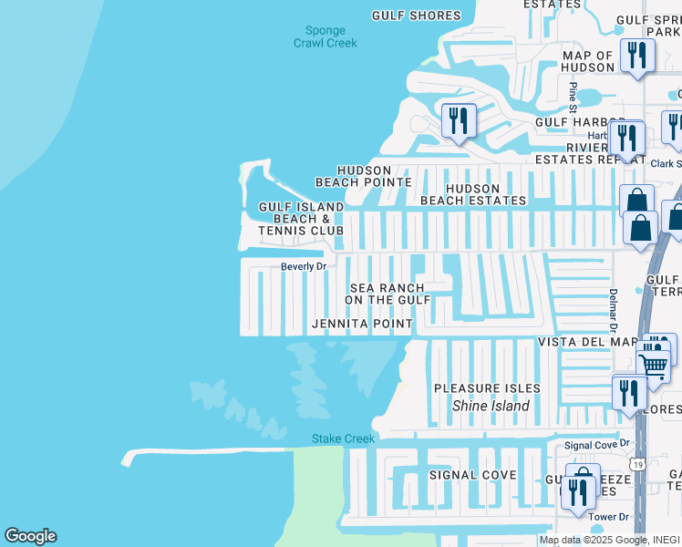 map of restaurants, bars, coffee shops, grocery stores, and more near 13636 Veronica Drive in Hudson