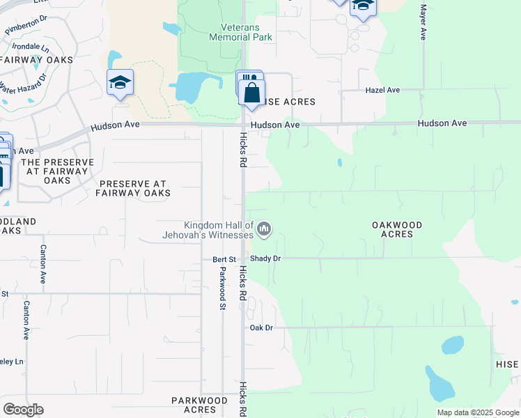 map of restaurants, bars, coffee shops, grocery stores, and more near 10037 Lyons Lane in Hudson