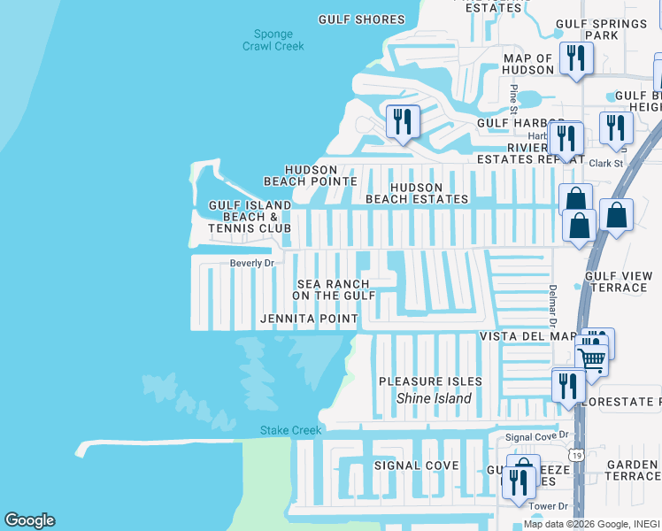 map of restaurants, bars, coffee shops, grocery stores, and more near 13700 Allyn Drive in Hudson