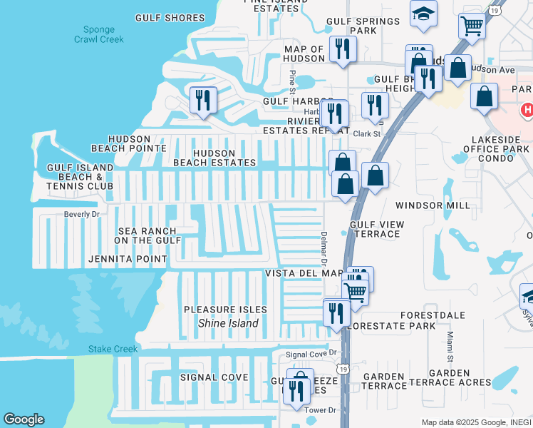map of restaurants, bars, coffee shops, grocery stores, and more near 13702 Frances Avenue in Hudson