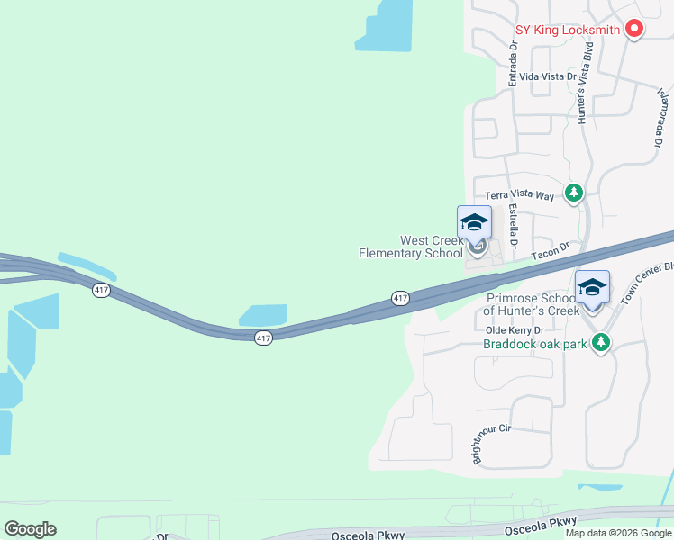map of restaurants, bars, coffee shops, grocery stores, and more near Central Florida GreeneWay in Orlando