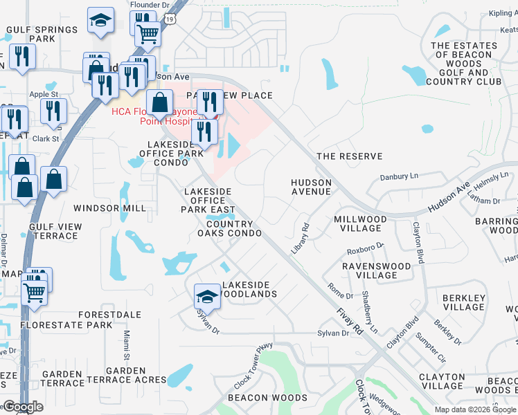 map of restaurants, bars, coffee shops, grocery stores, and more near 13763 Emerald Fields Drive in Hudson