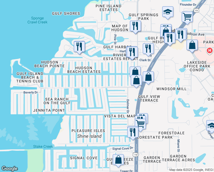 map of restaurants, bars, coffee shops, grocery stores, and more near 13737 Michelle Avenue in Hudson