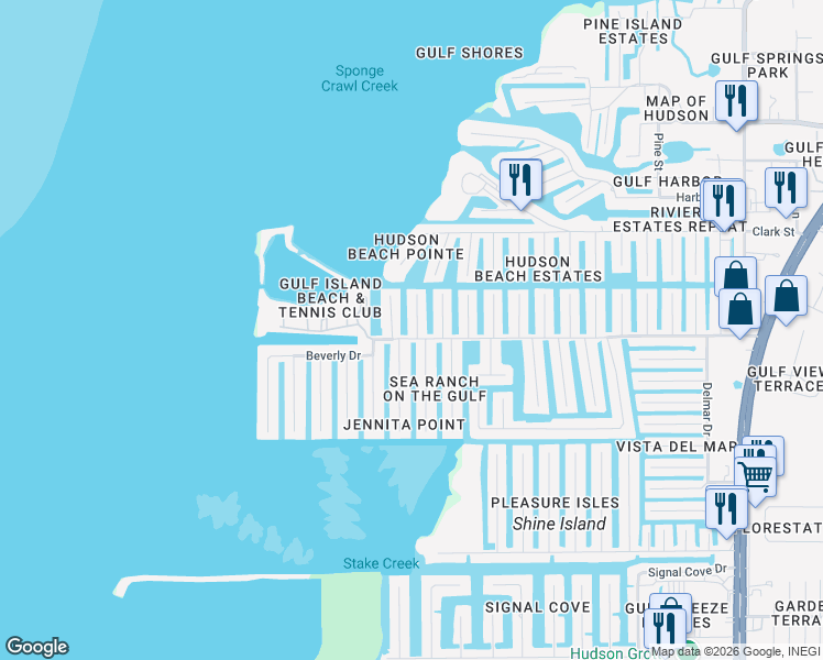 map of restaurants, bars, coffee shops, grocery stores, and more near 13738 Victor Avenue in Hudson