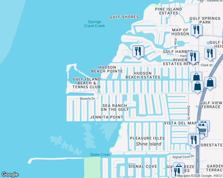 map of restaurants, bars, coffee shops, grocery stores, and more near 13738 Victor Avenue in Hudson