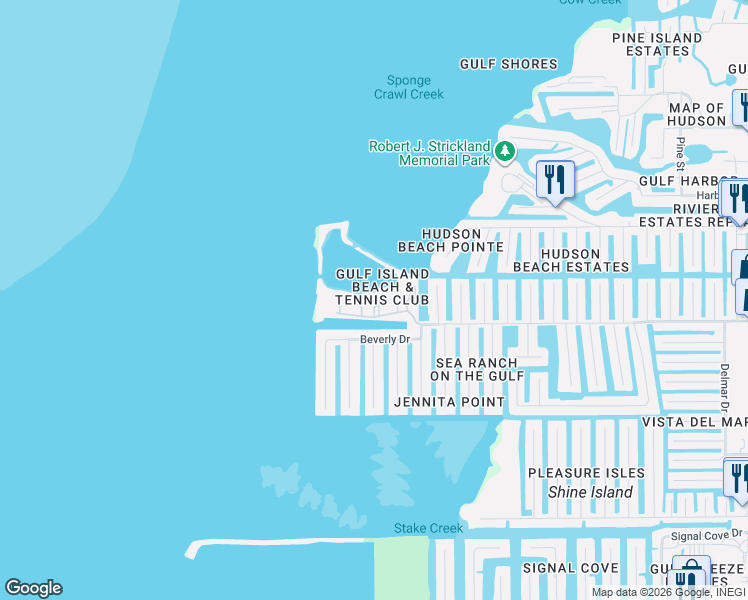 map of restaurants, bars, coffee shops, grocery stores, and more near 6412 Sea Ranch Drive in Hudson