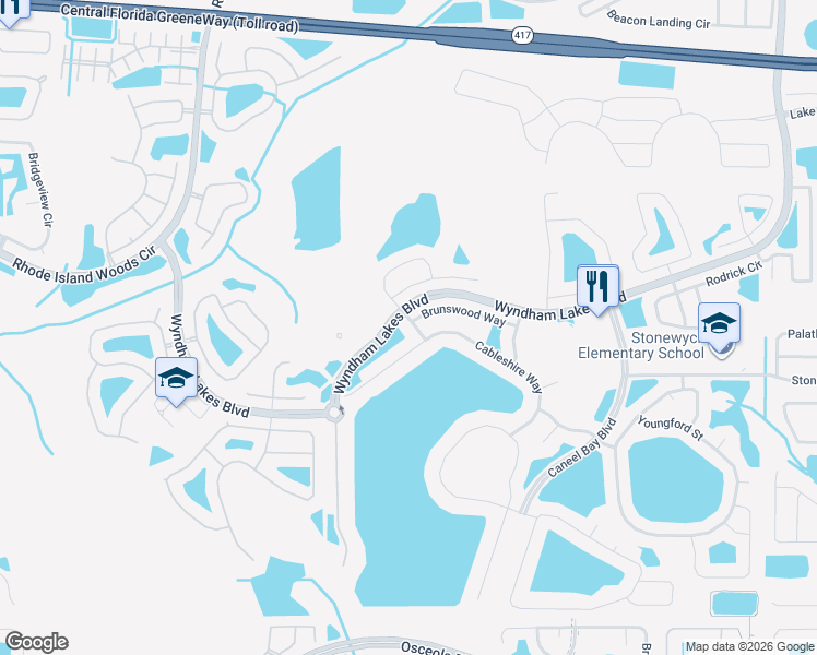map of restaurants, bars, coffee shops, grocery stores, and more near 2512 Callaway Drive in Orlando