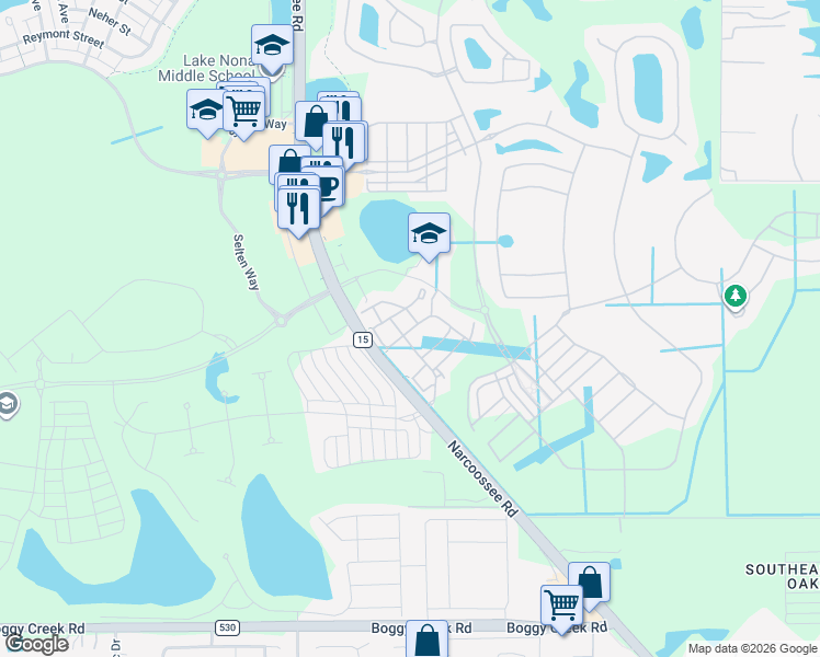 map of restaurants, bars, coffee shops, grocery stores, and more near 14015 Sanctuary View Trail in Orlando