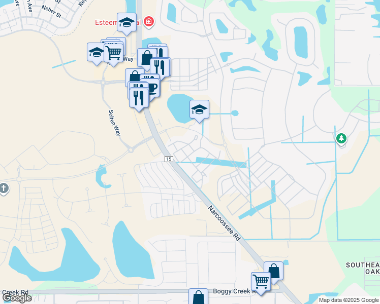 map of restaurants, bars, coffee shops, grocery stores, and more near 14015 Sanctuary View Trail in Orlando