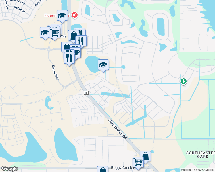 map of restaurants, bars, coffee shops, grocery stores, and more near 14148 Sanctuary Vista Avenue in Orlando