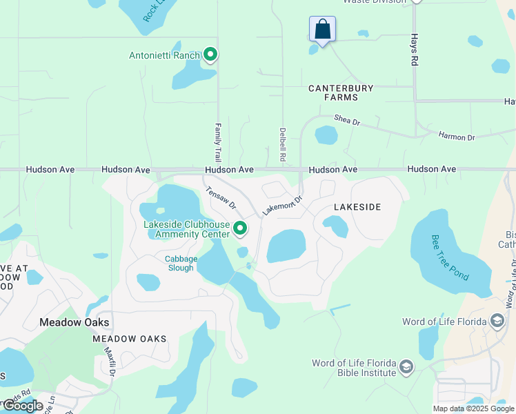 map of restaurants, bars, coffee shops, grocery stores, and more near 13909 Newport Shores Drive in Hudson
