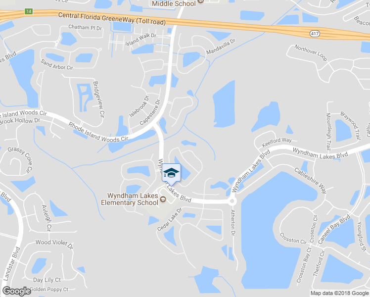 map of restaurants, bars, coffee shops, grocery stores, and more near 14215 Wistful Loop in Orlando