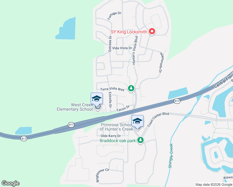 map of restaurants, bars, coffee shops, grocery stores, and more near 14302 Verano Drive in Orlando