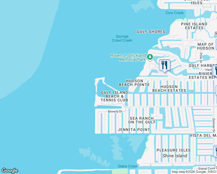 map of restaurants, bars, coffee shops, grocery stores, and more near 5915 Sea Ranch Drive in Hudson
